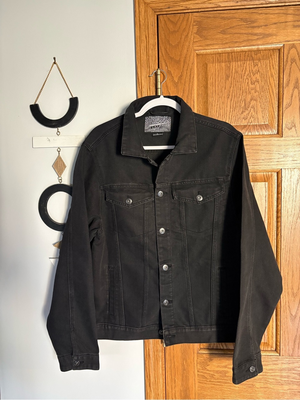 Brooklyn Cloth Black Button-Front Denim Jacket